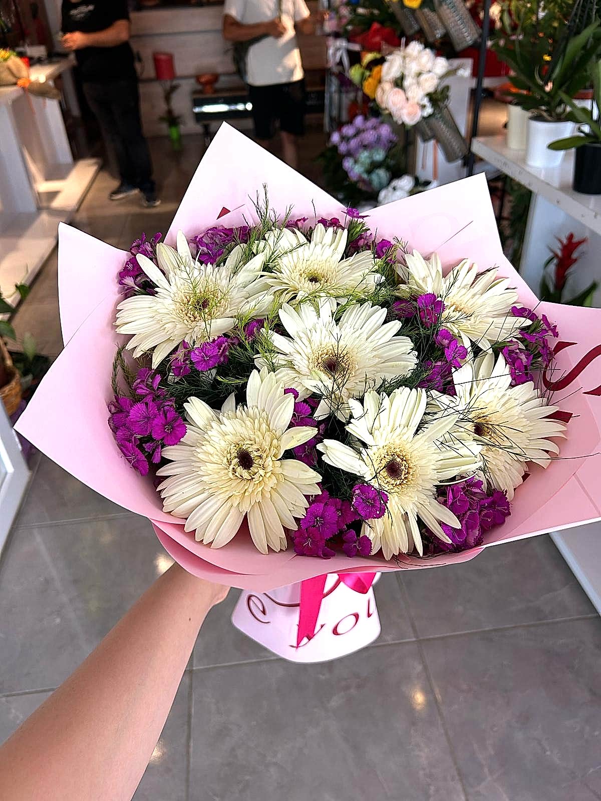 Beyaz Gerbera Hüsnü yusuf buketi